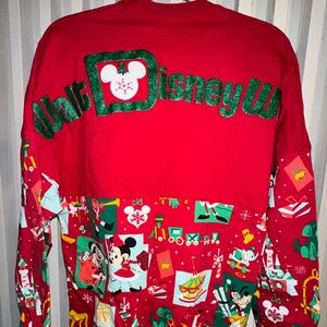 Disney Red and Green Holiday Spirit Jersey